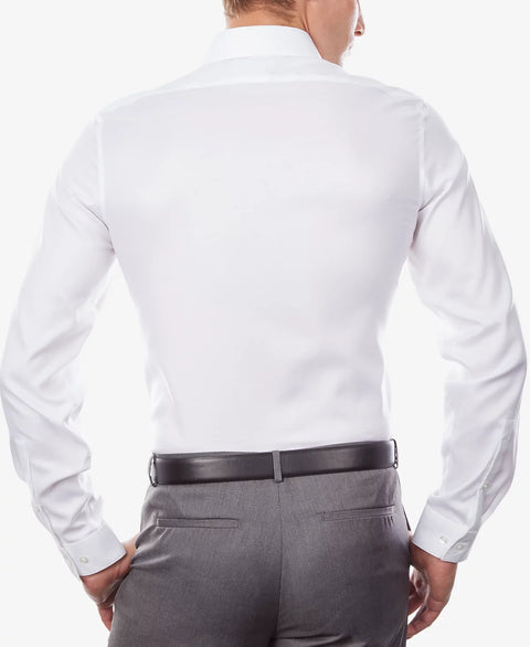 Calvin Klein Men's White Steel+ Slim-Fit Non-Iron Stretch Performance Shirt | Calvin Klein In Lebanon