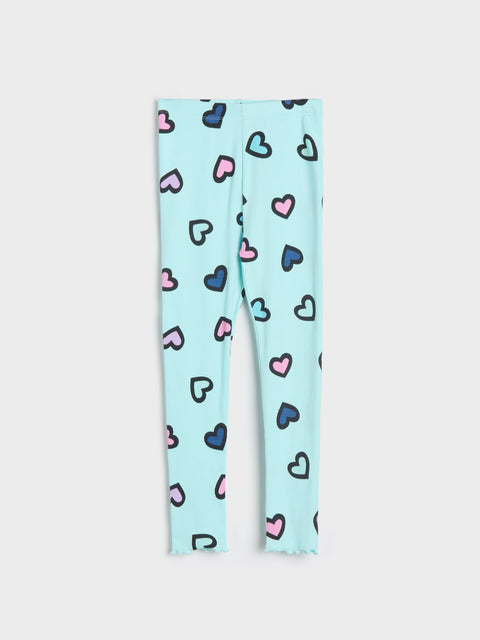 Sinsay Baby Girl's Pale Turquoise Printed Leggings | Sinsay In Lebanon