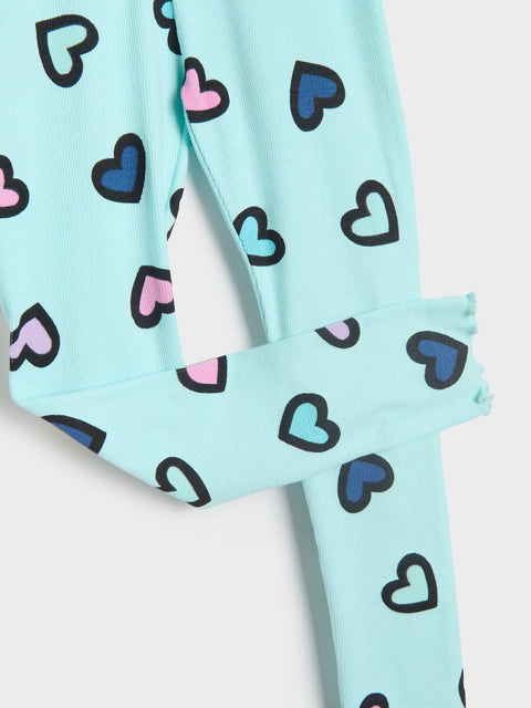 Sinsay Baby Girl's Pale Turquoise Printed Leggings | Sinsay In Lebanon