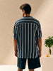 Sinsay Men’s Navy & White Striped Resort Shirt  | Sinsay in Lebanon