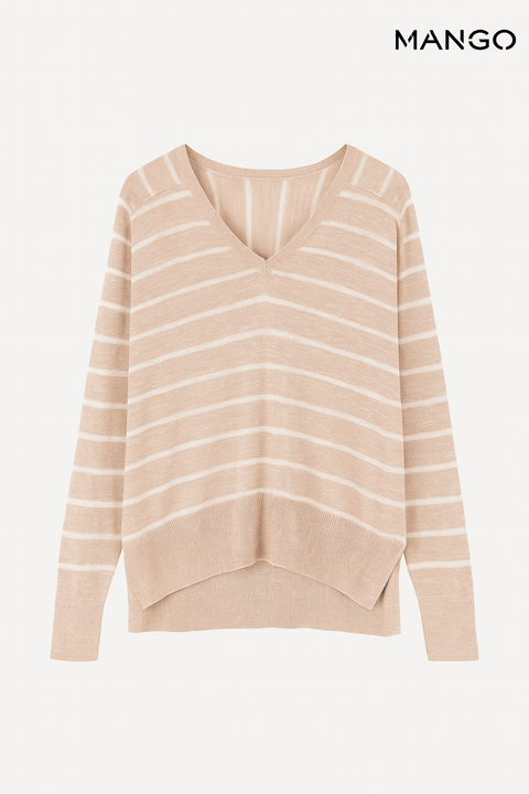 Mango Women's Rose Striped Long-Sleeve Blouse| Mango in Lebanon
