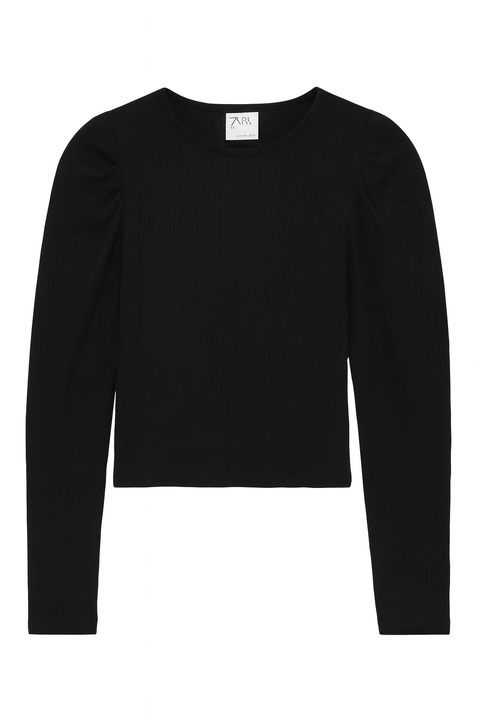 Zara Girl's Black Long-Sleeve T-Shirt |Zara in Lebanon