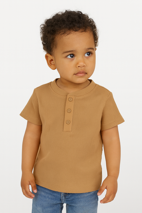 POMPdeLUX Boy's Beige Short-Sleeve T-Shirt |POMPdeLUX in Lebanon