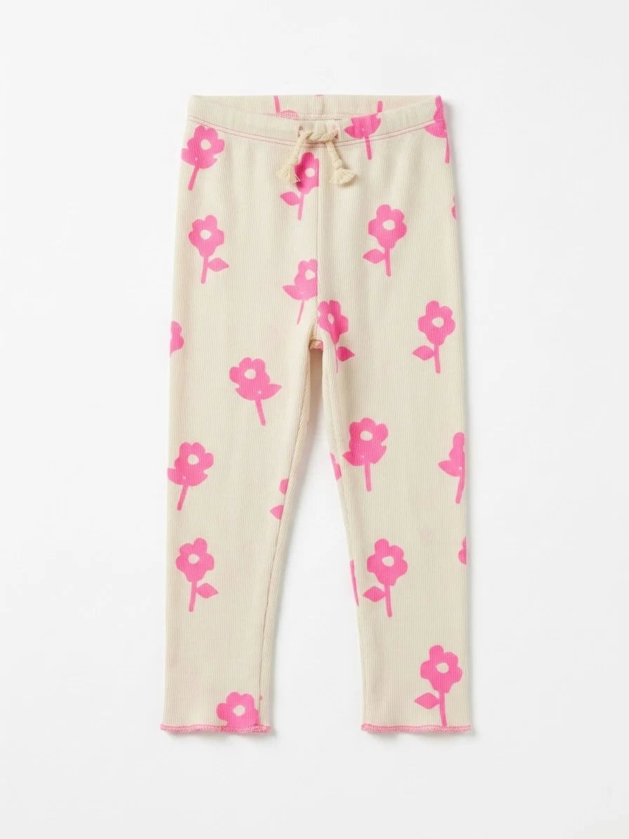 Zara Girl's White Printed Pant | Zara In Lebanon