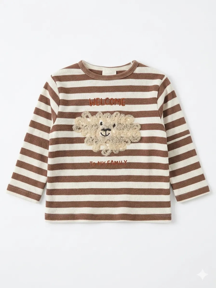 Zara Baby Boy's White & Brown Printed Blouse | Zara In Lebanon