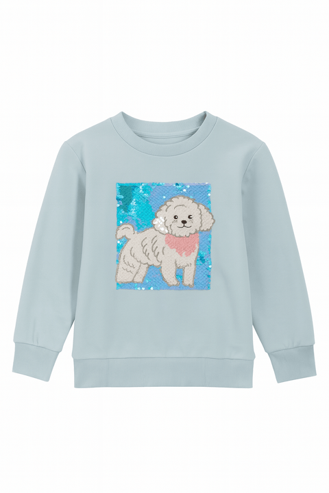Reserved Girl's White Blue Long Sleeve Sweatshirt | Reserved In Lebanon