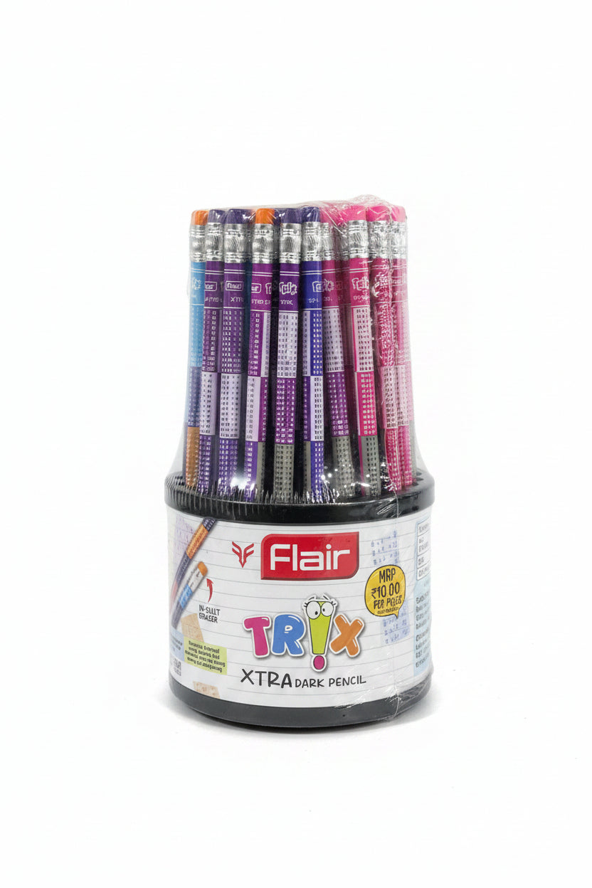 Flair Trix High Quality Table Learning Pencils With Eraser 1 pc