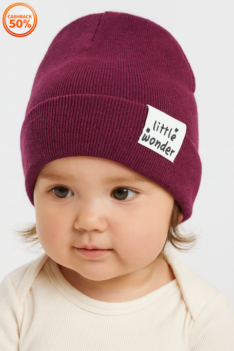 Sinsay Fox & Bunny Baby Girl's Maroon Beanie Hat | Sinsay In Lebanon