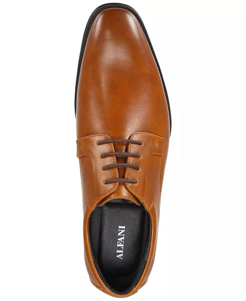 Alfani Men's Brown Andrew Plain Toe Derby Oxfords Casual Shoes | Alfani In Lebanon