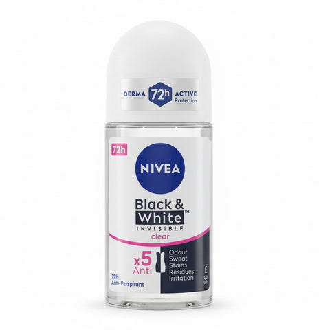 Nivea Black & White Invisible Clear x5 Anti 72hr 50ml | Nivea In Lebanon
