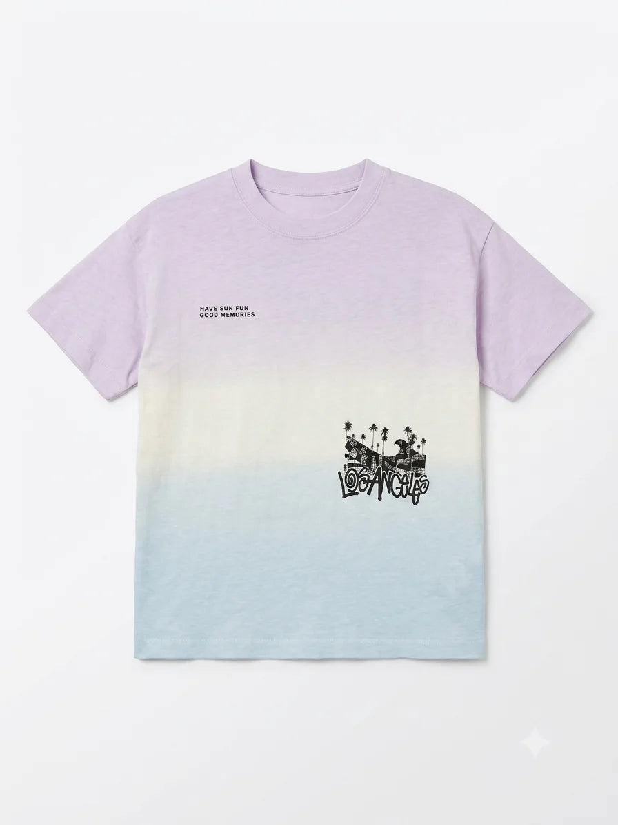 Zara Boy's Pastel Ombre Graphic T-Shirt | Zara In Lebanon