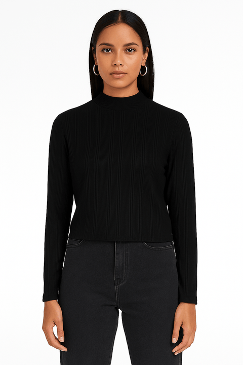 Big Dart Women's Black Long Sleeve Blouse | Big Dart In Lebanon