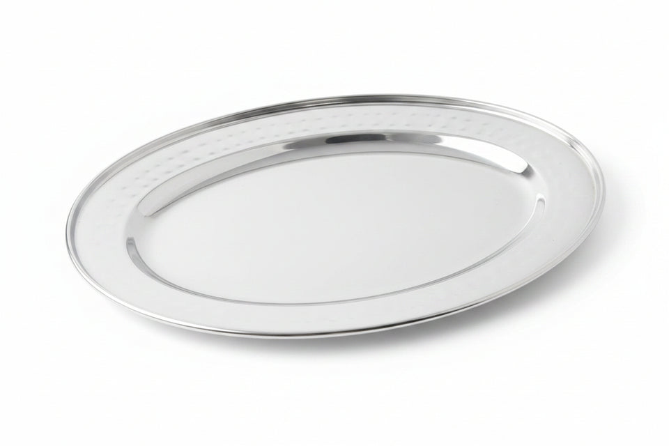 Lucky Tiger Stainless Steel Oval Tray 20Cm (OTSHM-20)