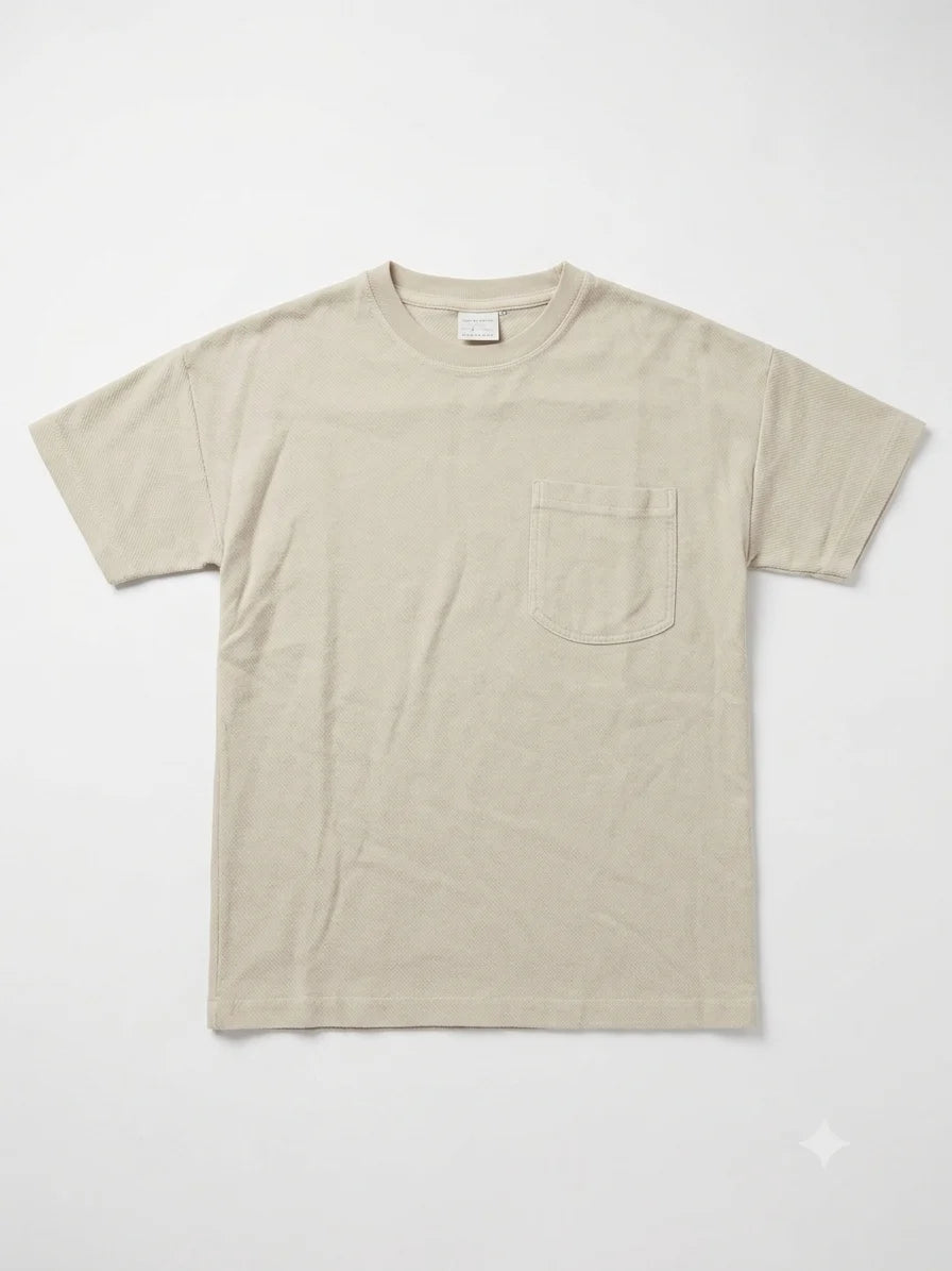 Zara Boy's Greige Chest Pocket Crew Neck T-Shirt | Zara In Lebanon