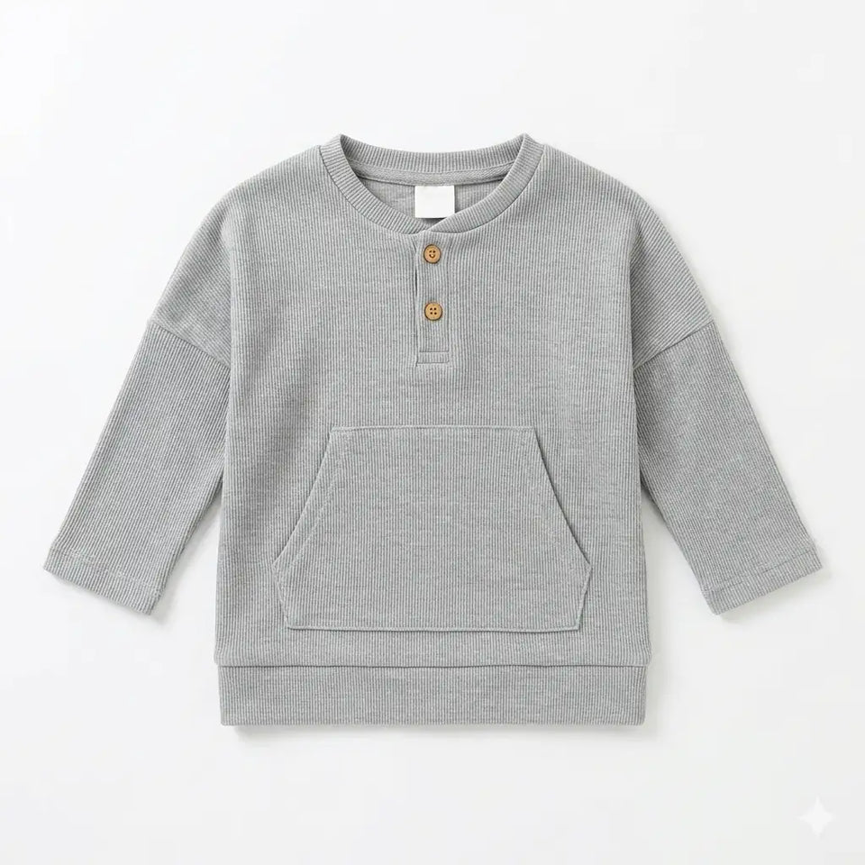 Zara Baby Boy's Light Grey Kangaroo Pocket Sweatshirt | Zara In Lebanon