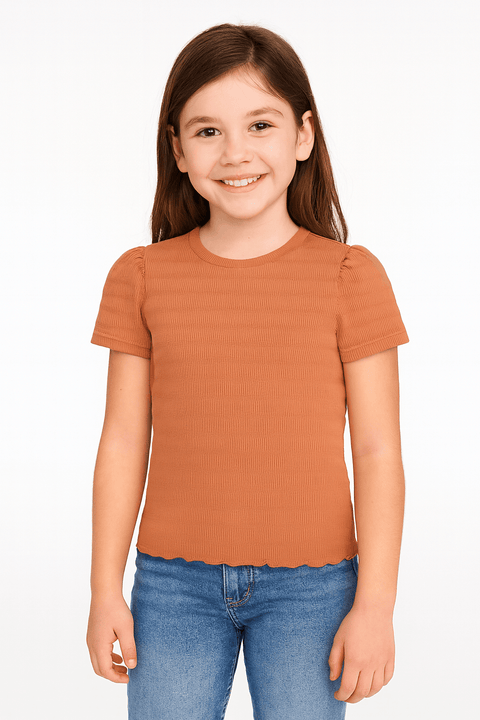 POMPdeLUX Girl's Rose Short-Sleeve T-shirt | POMPdeLUX in Lebanon
