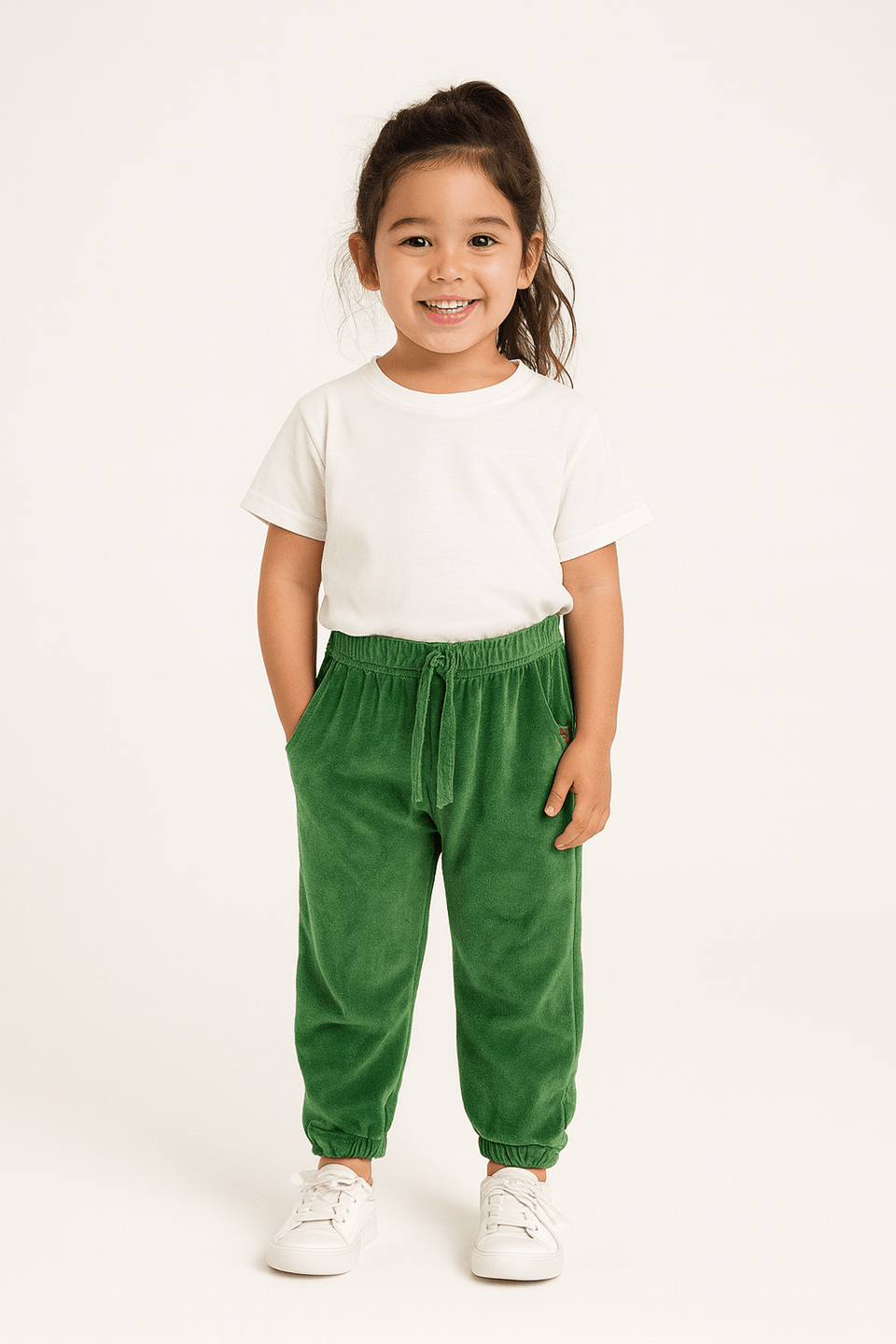 Boboli Girl's Green Velvet Pajama Bottom| Boboli in Lebanon