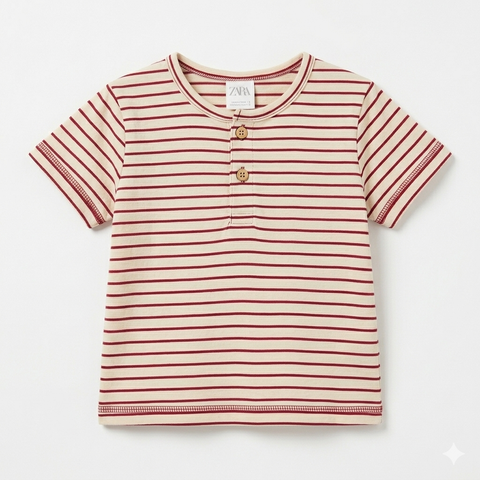 Zara Baby Boy's Cream & Red Striped T-Shirts | Zara In Lebanon