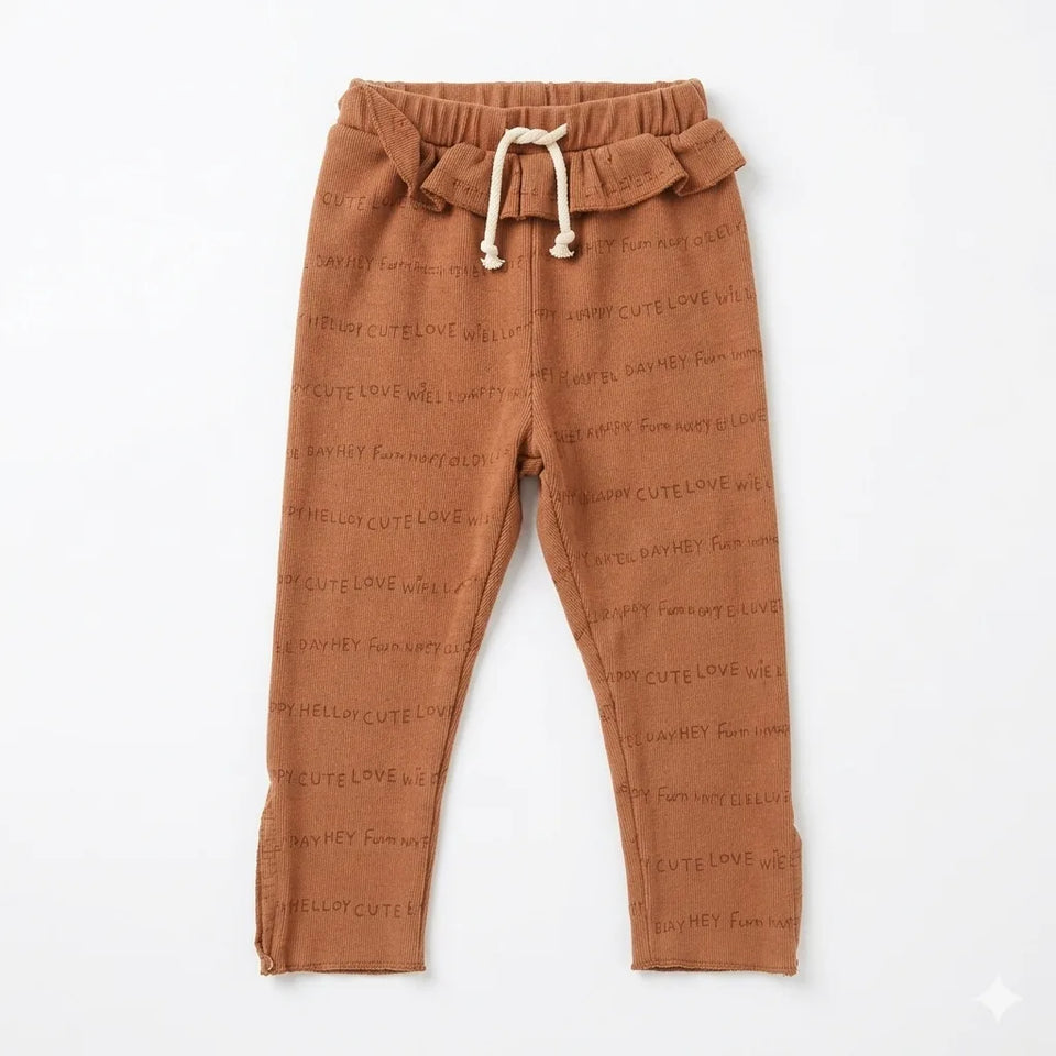 Zara Baby Girl's Brown Printed Pants | Zara In Lebanon