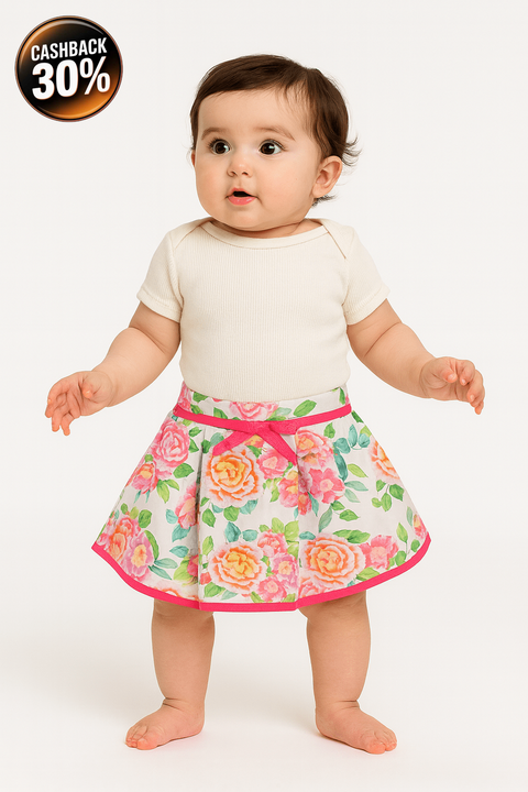 Boboli Baby Girl's Floral Mini Skirt| Boboli in Lebanon