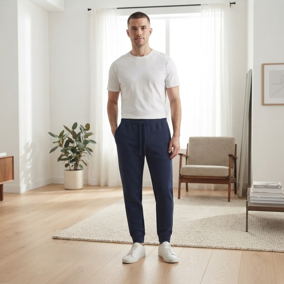 Blu Rock Men's Navy Fleece Casual Sweatpants