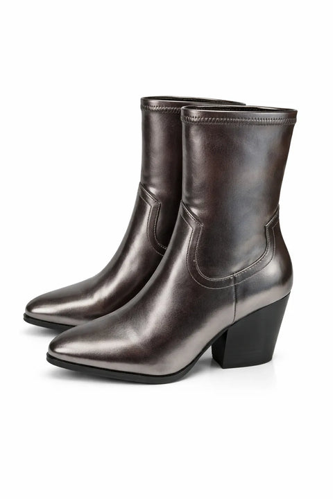 Steve Madden Women's Silver Jolin Ankle Heeled Boots | Steve Madden in Lebanon