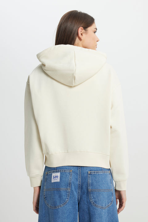 Lee Women's Off White Regular Fit Hoodie | Lee in Lebanon