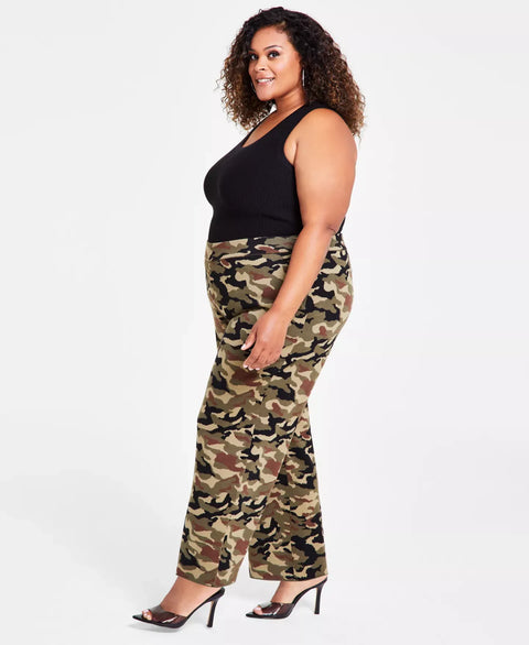 Nina Parker Women's Camo Plus Size Pull-On Knit Pants | Nina Parker In Lebanon