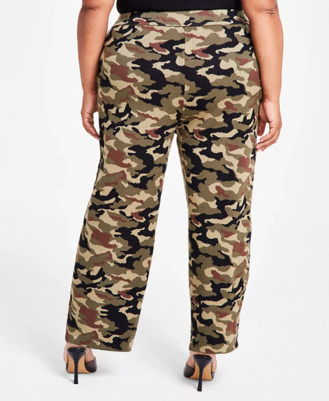 Nina Parker Women's Camo Plus Size Pull-On Knit Pants | Nina Parker In Lebanon