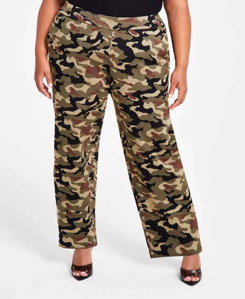 Nina Parker Women's Camo Plus Size Pull-On Knit Pants | Nina Parker In Lebanon