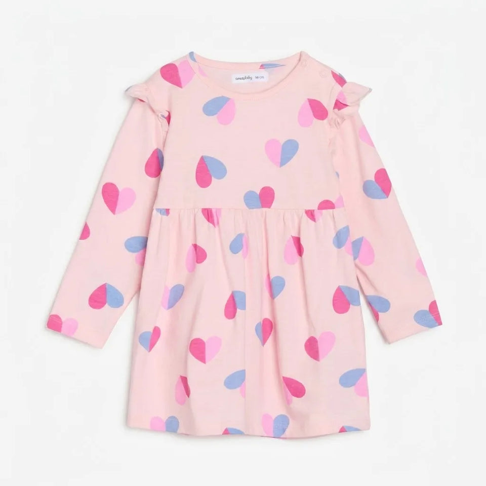 Sinsay Baby Girl's Pink Long-Sleeve Dress