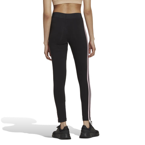 Adidas Women's Black & Light Pink Loungewear Essentials 3-Stripes Leggings | Adidas In Lebanon