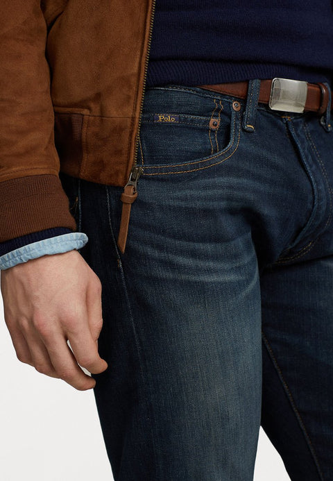 Polo Ralph Lauren Men's Dark Blue Varick Slim Fit Straight Stretch Jeans | Polo Ralph Lauren In Lebanon