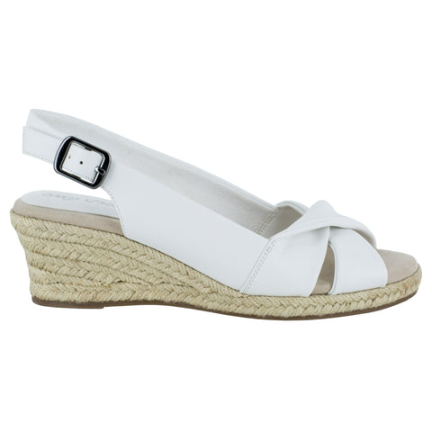 Easy Street Women's White Maureen Espadrille Slingback Sandals |Easy Street In Lebanon