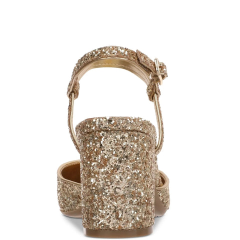 On 34th Women's Gold & Black Dotti Captoe Heeled Sandal  | On 34th In Lebanon