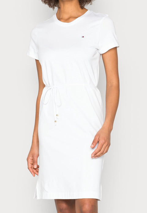 White dress worn by a person on a white background