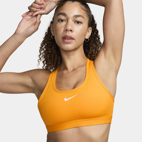 Nike Women's Orange Swoosh Padded Sports Bra | Nike In Lebanon