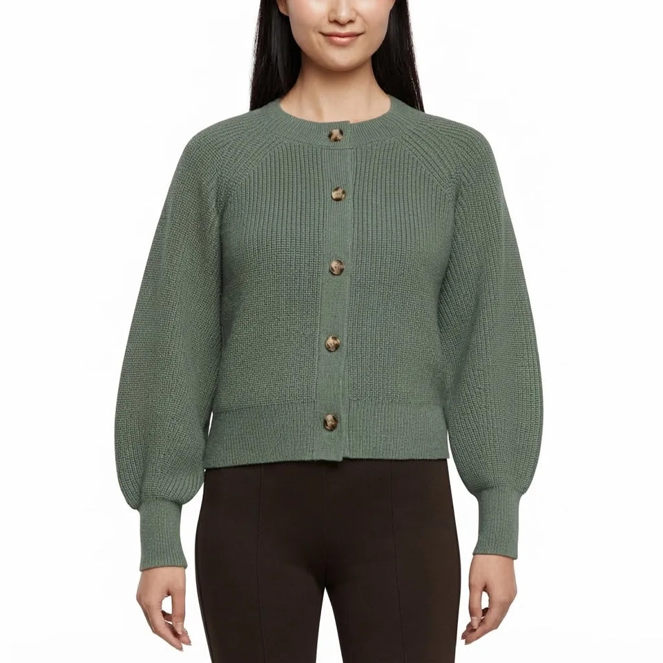 Banana Republic Women's Green Button-Front Cardigan