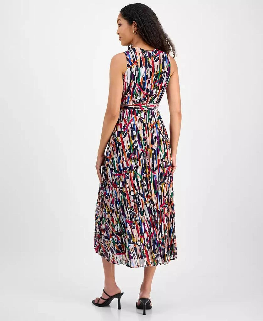 Sandra Darren Women’s Multicolor Petite Printed Pleated Chiffon Maxi Dress|Sandra Darren In Lebanon
