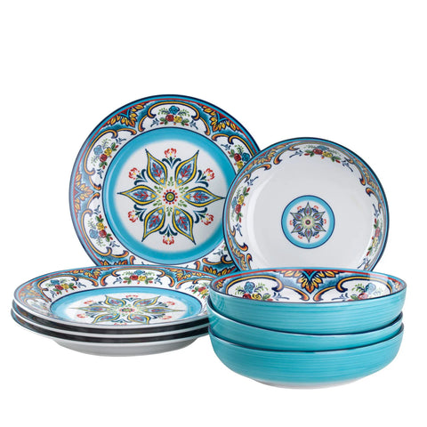Zanzibar Stoneware Pasta Bowls And Plates 16-Piece Dinnerware Set | Zanzibar In Lebanon