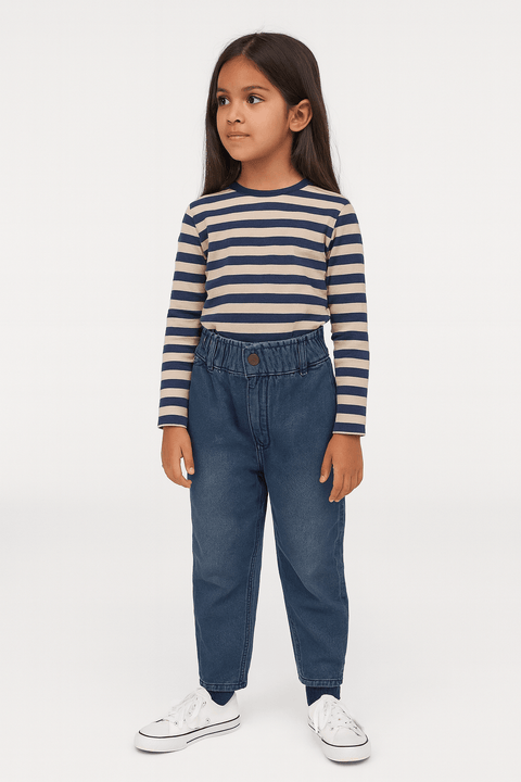 POMPdeLUX Girl's Blue Denim Trousers  |POMPdeLUX in Lebanon