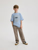Reserved Boy's Light Blue Printed Short Sleeve T-Shirt | Reserved In Lebanon