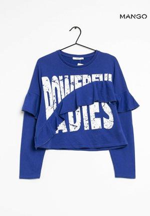 Mango Women's Navy Blue Long-Sleeve Sweatshirt| Mango in Lebanon