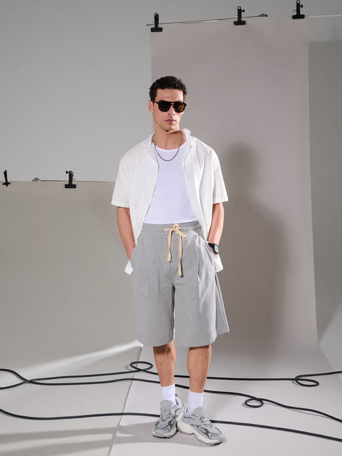 Sinsay Men's White Long-Sleeve Cotton-Blend Shirt | Sinsay In Lebanon