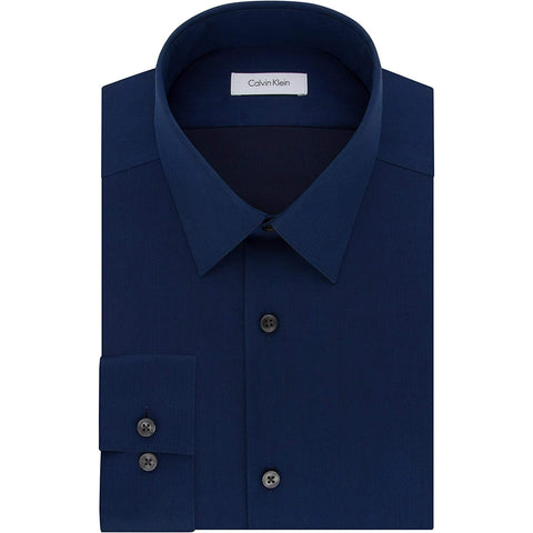 Calvin Klein Men's Navy Long Sleeve Slim fit Dress Shirt|Calvin Klein In Lebanon