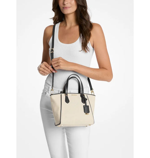 Michael Kors Women's Beige Taryn Small Convertible Top Zip Tote Crossbody | Michael Kors In Lebanon