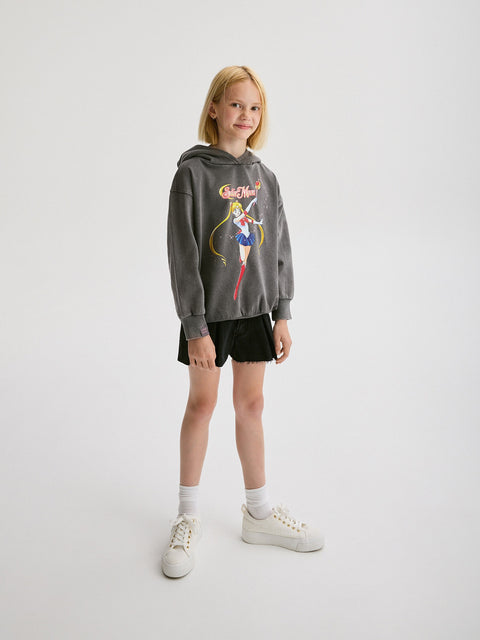 Reserved Girl's Dark Grey Sailor Moon Sweatshirt | Reserved In Lebanon