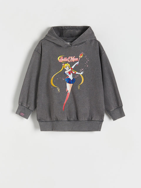 Reserved Girl's Dark Grey Sailor Moon Sweatshirt | Reserved In Lebanon