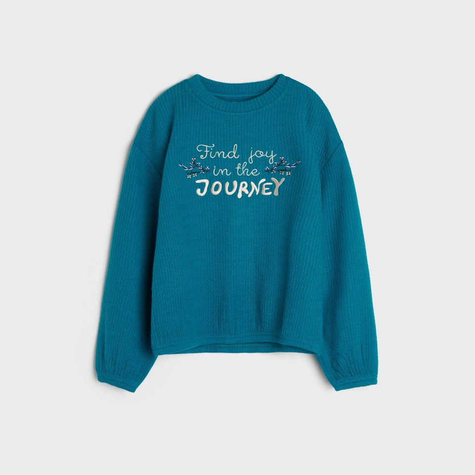 Sinsay Girl's Dark Turquoise Sweatshirt | Sinsay In Lebanon