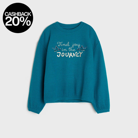 Sinsay Baby Girl's Dark Turquoise Sweatshirt | Sinsay In Lebanon